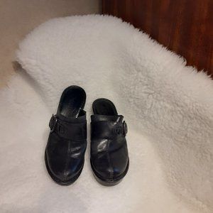 Born Black Heeled Mule/Clog